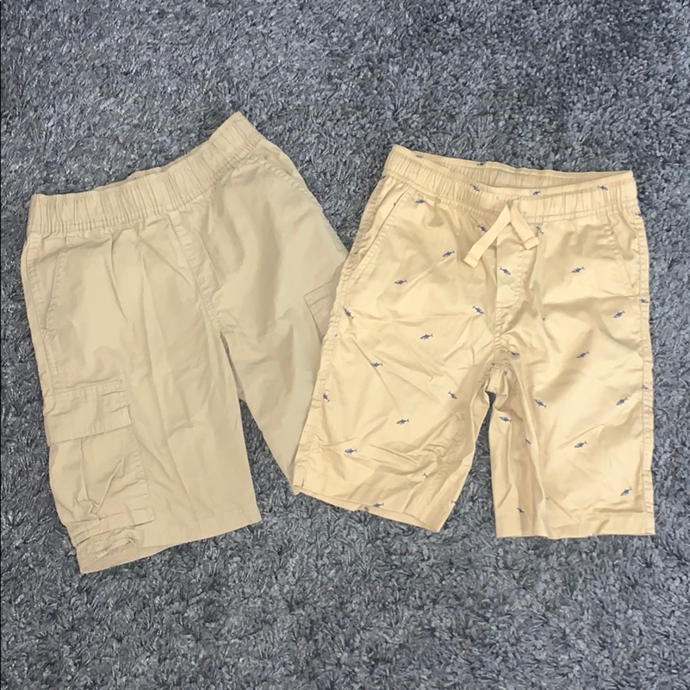 Lot of TWO Boys Size 8 Khaki Shorts